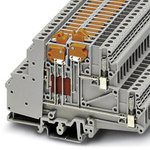 Phoenix Contact UDMTKB 5-P/P Series Grey Knife Disconnect Terminal Block, Double-Level, Screw Termination
