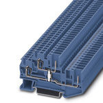 Phoenix Contact STTB 2.5/ 2P-PV BU Series Blue Double Level Terminal Block, Double-Level, Spring Clamp Termination