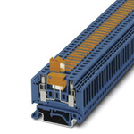 Phoenix Contact MTK-P/P BU Series Blue Disconnect Terminal Block, Single-Level, Screw Termination