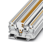 Phoenix Contact PTME 4 WH Series White Disconnect Terminal Block, 0.2 → 6mm², Single-Level, Push In Termination