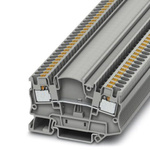 Phoenix Contact PTMED 4 Series Grey Non-Fused Terminal Block, Single-Level, Push In Termination