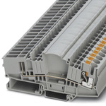 Phoenix Contact PTMED 6-CT/1P Series Grey Din Rail Terminal, Single-Level, Push In Termination