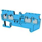 Omron XW5T Series Blue Non-Fused DIN Rail Terminal, 1.5mm², Single-Level, Push In Termination