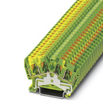 Phoenix Contact PTS 4-QUATTRO-PE Series Earth Terminal Block, Push In Termination