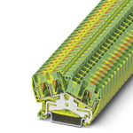 Phoenix Contact PTS 4-TWIN-PE Series Earth Terminal Block, Push In Termination
