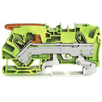 Wago TOPJOB S, 2106 Series Green/Yellow Earth Terminal Block, 6mm², Single-Level, Push-In Cage Clamp Termination, ATEX,