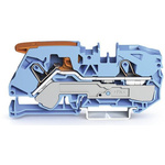 Wago TOPJOB S, 2116 Series Blue Feed Through Terminal Block, 16mm², Single-Level, Push-In Cage Clamp Termination, ATEX,
