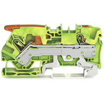 Wago TOPJOB S, 2106 Series Green/Yellow Earth Terminal Block, 6mm², Single-Level, Push-In Cage Clamp Termination, ATEX,