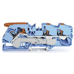 Wago TOPJOB S, 2116 Series Blue Feed Through Terminal Block, 16mm², Single-Level, Push-In Cage Clamp Termination, ATEX,