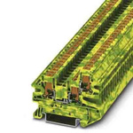 Phoenix Contact PTV Series Green, Yellow Feed Through Terminal Block, 0.14 → 2.5mm², Single-Level, Push In