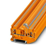 Phoenix Contact PT 2,5-MT OG Series Orange Non-Fused DIN Rail Terminal, 2.5mm², Single-Level, Push In Termination