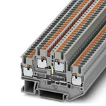 Phoenix Contact PTTB Series Grey Double Level Terminal Block, Push In Termination