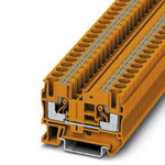 Phoenix Contact PT 6 Series Orange Feed Through Terminal Block, 0.5 → 10mm², Push In Termination, ATEX, IECEx