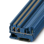Phoenix Contact PT 4-TWIN Series Blue Feed Through Terminal Block, 0.2 → 6mm²
