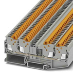 Phoenix Contact QTC 2,5 Series Grey Feed Through Terminal Block, 0.5 → 2.5mm², Quick Connect Termination