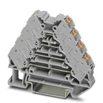 Phoenix Contact PTRV Series Grey Non-Fused DIN Rail Terminal, 0.14 → 2.5mm², Push In Termination