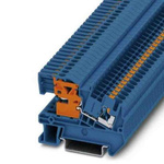 Phoenix Contact PTN Series Blue Disconnect Terminal Block, Push In Termination