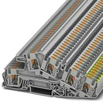 Phoenix Contact Grey DIN Rail Terminal Block, 0.2 → 6mm², Push In Termination