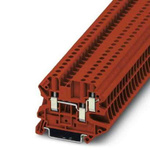 Phoenix Contact UT 4 Series Red Feed Through Terminal Block, 0.14 → 6mm², Screw Termination, ATEX, IECEx