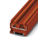 Phoenix Contact PT 4 Series Red Feed Through Terminal Block, 0.2 → 6mm², Push In Termination, ATEX, IECEx