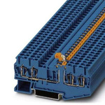 Phoenix Contact ST Series Blue DIN Rail Terminal Block, Spring Clamp Termination