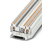 Phoenix Contact PT 2.5-TWIN WH Series White Component Terminal Block, 4mm², Push In Termination, ATEX, IECEx