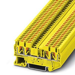 Phoenix Contact PT 2 Series Yellow Component Terminal Block, 4mm², Push In Termination, ATEX, IECEx