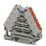 Phoenix Contact PTRV 4 /RD Series Grey DIN Rail Terminal Block, 0.14 → 2.5mm², Push In Termination