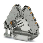 Phoenix Contact PTRVB 4-FI /GY Series Grey DIN Rail Terminal Block, 0.2 → 6mm², Push In Termination