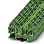 Phoenix Contact 5-QUATTRO, ST 1 Series Green Feed Through Terminal Block, 0.08 →1.5mm², Spring Cage Termination,