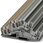 Phoenix Contact PTTBS 2.5-TWIN/2P Series Grey Double Level Terminal Block, 0.14 → 4mm², Push In Termination