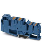Phoenix Contact PTU 35/4X6/6X2.5 BU Series Blue DIN Rail Terminal Block, 1.5 → 50mm², Push In Termination