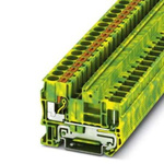 Phoenix Contact PT 6/1P-PE Series Green, Yellow Component Terminal Block, 10mm², Push In Termination