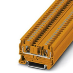 Phoenix Contact PT 4 OG Series Orange Component Terminal Block, 6mm², Push In Termination, ATEX, IECEx