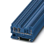 Phoenix Contact 5-TWIN/ 1P BU, ST 2 Series Blue Feed Through Terminal Block, 4mm², Plug In Termination