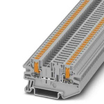 Phoenix Contact PTV Series Grey Knife Disconnect Terminal Block, Push In Termination