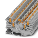 Phoenix Contact PTV Series Grey Knife Disconnect Terminal Block, Push In Termination