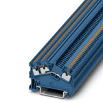 Phoenix Contact PTS 1.5/S-TWIN BU Series Blue Feed Through Terminal Block, 0.14 → 1.5mm², Push In Termination,