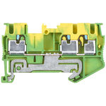 Siemens Green/Yellow DIN Rail Terminal Block, 2.5mm², Single-Level, Solder Termination