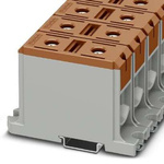 Phoenix Contact UBAL Series Brown DIN Rail Terminal Block, 150mm², Single-Level, Screw Termination