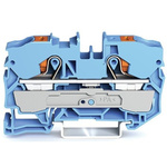 Wago TOPJOB S, 2210 Series Blue Feed Through Terminal Block, 10mm², Single-Level, Push-In Cage Clamp Termination, ATEX,