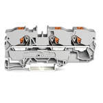 Wago TOPJOB S, 2210 Series Grey Feed Through Terminal Block, 10mm², Single-Level, Push-In Cage Clamp Termination, ATEX,