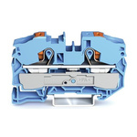 Wago TOPJOB S, 2216 Series Blue Feed Through Terminal Block, 16mm², Single-Level, Push-In Cage Clamp Termination, ATEX,