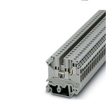 Phoenix Contact UK 5-TWIN Series Grey Feed Through Terminal Block, 4mm², 1-Level, Screw Termination