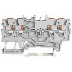 Wago TOPJOB S, 2200 Series Grey Feed Through Terminal Block, 1mm², Single-Level, Push-In Cage Clamp Termination, ATEX,