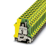 Phoenix Contact USLKG 16 Series Green, Yellow Terminal Block, 0.5 to 16mm², 1-Level, Screw Termination