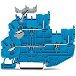Wago X-COM S, 2022 Series Blue DIN Rail Terminal Block, 2.5mm², Double-Level, Push-In Cage Clamp Termination