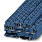 Phoenix Contact STTB Series Blue Double Level Terminal Block, Double-Level, Spring Cage Termination