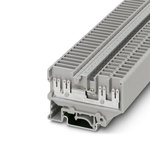 Phoenix Contact UVKB 4-FS/FS(8-2.8-0.8) Series Grey Feed Through Terminal Block, 4mm², 1-Level, Spade Termination