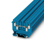 Phoenix Contact UDK 4 BU Series Blue Feed Through Terminal Block, 4mm², 1-Level, Screw Termination